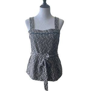 Banana Republic Floral Lace Strappy Blouse M